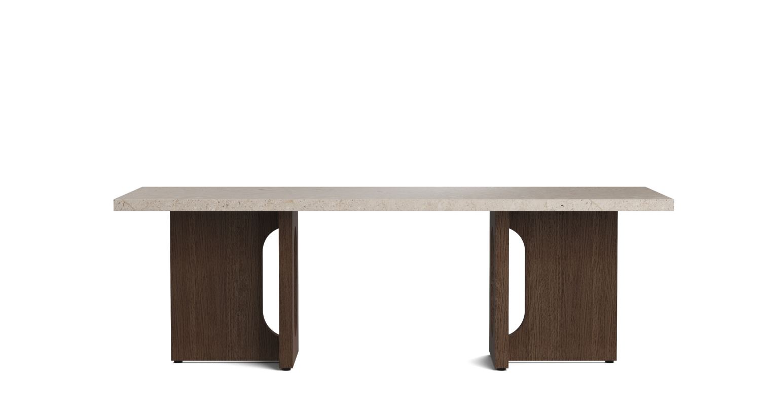 Billede af Audo Copenhagen Androgyne Lounge Table 120x45 cm - Dark Stained Oak / Kunis Brescia Marble  
