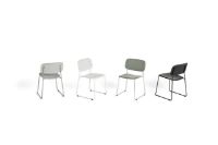 Billede af HAY Soft Edge P10 Sled Chair SH: 47,5 cm - Powder Coated Steel/Black