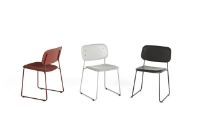 Billede af HAY Soft Edge P10 Sled Chair Upholstery m. Standard Gliders SH: 47,5 cm - Black/Sense Black