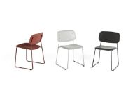 Billede af HAY Soft Edge P10 Sled Chair Upholstery m. Standard Gliders SH: 47,5 cm - Fall Red/Remix 662 