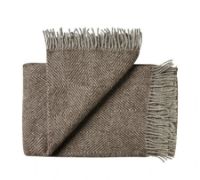 Billede af Silkeborg Uldspinderi Fanø Plaid 140x240cm - Ash Brown