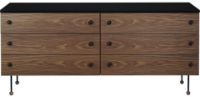 Billede af GUBI 62 Dresser 6 Drawers L: 160 cm - American Walnut