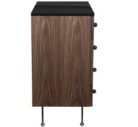 Billede af GUBI 62 Dresser 4 Drawers L: 80 cm - American Walnut