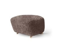 Billede af Audo Copenhagen Den Trætte Mand Fodskammel H: 36cm - Lammeskind Sahara/Natural Oak