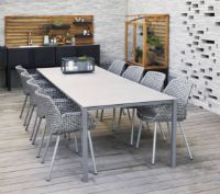 Billede af Cane-line Outdoor Pure Havebord 280x100 cm - Light Grey/Concrete Grey Ceramic