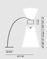 Billede af Foscarini Twiggy Gulvlampe H: 212-288cm - Hvid