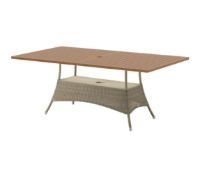 Billede af Cane-line Outdoor Lansing Havebord 180x100 cm - Taupe/Teak