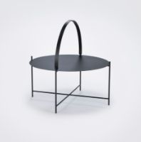 Billede af HOUE EDGE Tray Table Ø: 76 cm - Black/Black