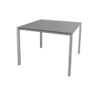 Billede af Cane-line Outdoor Pure Havebord 100x100 cm - Light Grey/Basalt Grey Ceramic