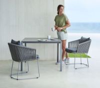 Billede af Cane-line Outdoor Pure Havebord 100x100 cm - Light Grey/Concrete Grey Ceramic