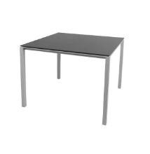 Billede af Cane-line Outdoor Pure Havebord 100x100 cm - Light Grey/Nero Black Ceramic