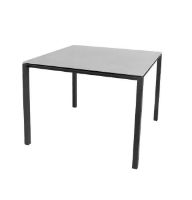 Billede af Cane-line Outdoor Pure Havebord 100x100 cm - Lava Grey/Concrete Grey Ceramic