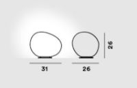 Billede af Foscarini Gregg Bordlampe Medium Dæmpbar H: 26cm - Hvid 