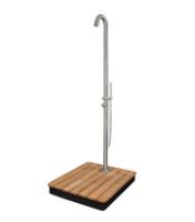 Billede af Cane-line Outdoor Lagoon Udendørs Bruser H: 229 cm - Rustfrit Stål/Teak