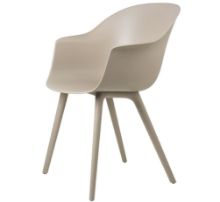 Billede af GUBI Bat Outdoor Dining Chair SH: 45 cm - New Beige 