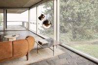 Billede af GUBI Croissant Sofa SH: 46 cm - Walnut / Chamois Cuoio