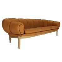Billede af GUBI Croissant Sofa SH: 46 cm - Oak / Chamois Cuoio