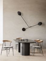 Billede af GUBI Violin Dining Chair Upholstered Seat Svevo SH: 45 cm - Oiled Oak / 004 