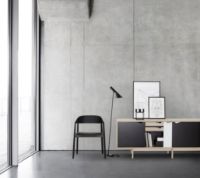 Billede af Andersen Furniture AC2 Stol SH: 43,5 cm - Eg Sort Lak/Sort Læder