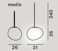 Billede af Foscarini Gregg Udendørs Pendel Medium H: 26cm - Hvid