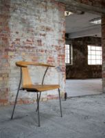 Billede af Farstrup 2500 Stag-S Spisebordstol SH: 45 cm - Natur Eg / Chrome Stål