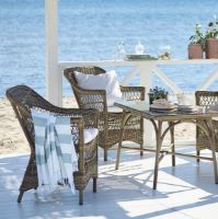 Billede af Sika-Design Charlot Exterior Havestol inkl. Hynde SH: 46 cm - Antique Grey/A675 Tempotest Michelangelo Taupe 