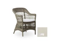 Billede af Sika-Design Charlot Exterior Havestol inkl. Hynde SH: 46 cm - Antique Grey/B450 Tempotest White 