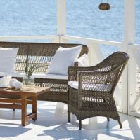 Billede af Sika-Design Charlot Exterior Havestol inkl. Hynde SH: 46 cm - Antique Grey/B450 Tempotest White 