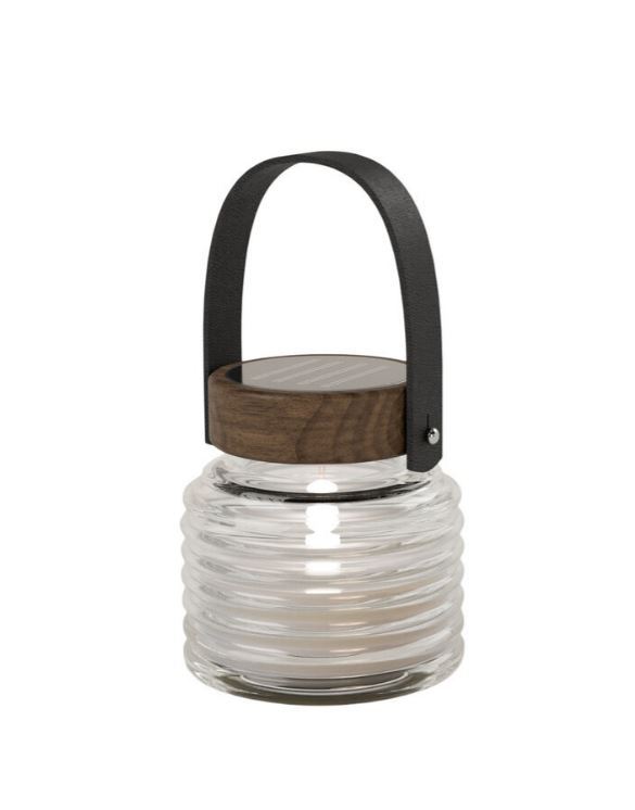 Billede af Sirius Aston Solar Krukke Lanterne H: 12 cm - Sort/Brun 