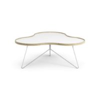 Billede af Swedese Flower Sofabord 114x107x45 cm - Eg/Hvid Laminat/Krom