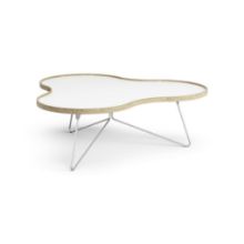 Billede af Swedese Flower Sofabord 114x107x39 cm - Eg/Hvid Laminat/Krom