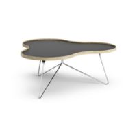 Billede af Swedese Flower Sofabord 114x107x45 cm - Eg/Sort Laminat/Krom