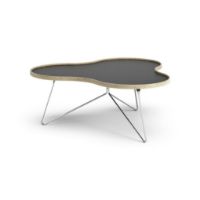 Billede af Swedese Flower Sofabord 114x107x45 cm - Eg/Sort Laminat/Krom