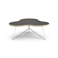 Billede af Swedese Flower Sofabord 114x107x45 cm - Eg/Sort Laminat/Krom