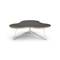 Billede af Swedese Flower Sofabord 114x107x39 cm - Eg/Sort Laminat/Krom