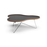 Billede af Swedese Flower Sofabord 114x107x39 cm - Valnød/Sort Laminat/Krom