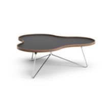 Billede af Swedese Flower Sofabord 114x107x39 cm - Valnød/Sort Laminat/Krom