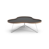 Billede af Swedese Flower Sofabord 114x107x39 cm - Valnød/Sort Laminat/Krom