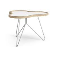 Billede af Swedese Flower Sofabord 66x62x45 cm - Eg/Hvid Laminat/Krom