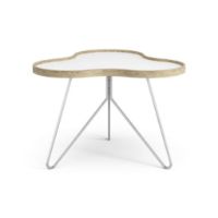 Billede af Swedese Flower Sofabord 66x62x45 cm - Eg/Hvid Laminat/Krom