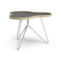 Billede af Swedese Flower Sofabord 66x62x45 cm - Eg/Sort Laminat/Krom 