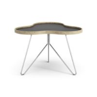 Billede af Swedese Flower Sofabord 66x62x45 cm - Eg/Sort Laminat/Krom 