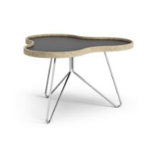 Billede af Swedese Flower Sofabord 66x62x39 cm - Eg/Sort Laminat/Krom