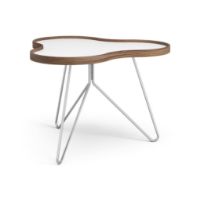 Billede af Swedese Flower Sofabord 66x62x45 cm - Valnød/Hvid Laminat/Krom