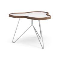 Billede af Swedese Flower Sofabord 66x62x45 cm - Valnød/Hvid Laminat/Krom