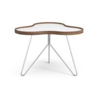 Billede af Swedese Flower Sofabord 66x62x45 cm - Valnød/Hvid Laminat/Krom