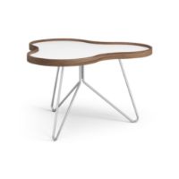 Billede af Swedese Flower Sofabord 66x62x39 cm - Valnød/Hvid Laminat/Krom