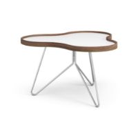 Billede af Swedese Flower Sofabord 66x62x39 cm - Valnød/Hvid Laminat/Krom