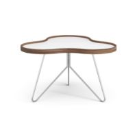 Billede af Swedese Flower Sofabord 66x62x39 cm - Valnød/Hvid Laminat/Krom