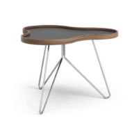 Billede af Swedese Flower Sofabord 66x62x45 cm - Valnød/Sort Laminat/Krom